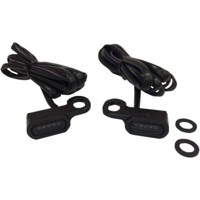 Lumini de semnalizare pentru ghidon negre/fumurii LED DRAG SPECIALTIES L22-0229MBMENU Lumini de semnalizare pentru ghidon negre/fumurii LED DRAG SPECIALTIES L22-0229MBMENU