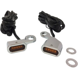 Lumini de semnalizare pentru ghidon crom/chihlimbar LED DRAG SPECIALTIES L22-0230CAENU Lumini de semnalizare pentru ghidon crom/chihlimbar LED DRAG SPECIALTIES L22-0230CAENU