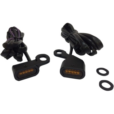 Lumini de semnalizare pentru ghidon negre/chihlimbar LED DRAG SPECIALTIES L22-0230MBAENU Lumini de semnalizare pentru ghidon negre/chihlimbar LED DRAG SPECIALTIES L22-0230MBAENU