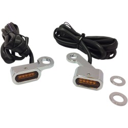 Lumini de semnalizare pentru ghidon crom/chihlimbar LED DRAG SPECIALTIES L22-0231CAENU Lumini de semnalizare pentru ghidon crom/chihlimbar LED DRAG SPECIALTIES L22-0231CAENU