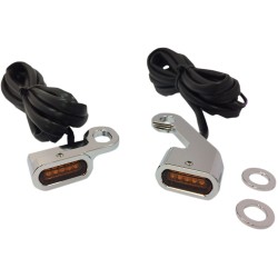 Lumini de semnalizare pentru ghidon crom/chihlimbar LED DRAG SPECIALTIES L22-0232CAENU Lumini de semnalizare pentru ghidon crom/chihlimbar LED DRAG SPECIALTIES L22-0232CAENU