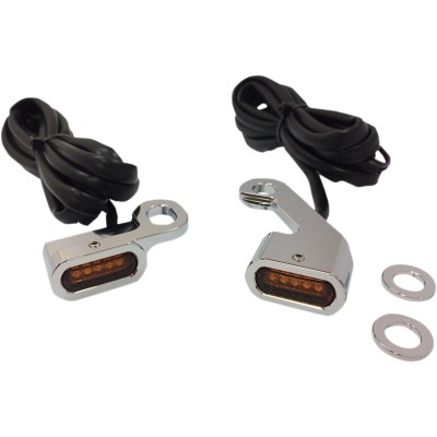 Lumini de semnalizare pentru ghidon crom/chihlimbar LED DRAG SPECIALTIES L22-0232CAENU Lumini de semnalizare pentru ghidon crom/chihlimbar LED DRAG SPECIALTIES L22-0232CAENU