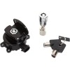 Cheie de contact laterală cu balama negru lucios cu blocare furcă DRAG SPECIALTIES E21-0214GBK