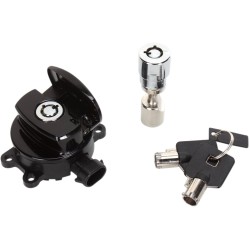 Cheie de contact laterală cu balama negru lucios cu blocare furcă DRAG SPECIALTIES E21-0214GBK Cheie de contact laterală cu balama negru lucios cu blocare furcă DRAG SPECIALTIES E21-0214GBK