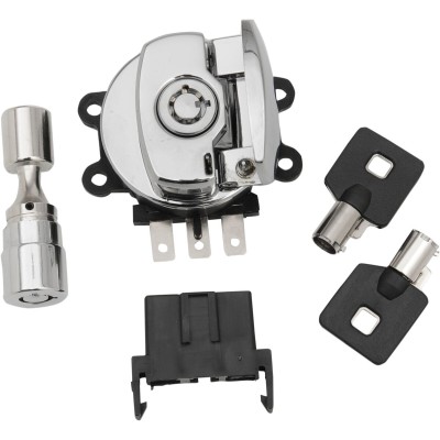 Cheie de contact laterală cu balama cromată cu blocare pentru furcă DRAG SPECIALTIES 21-0209K
