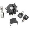 Cheie de contact laterală cu balama, negru lucios, cu blocare furcă DRAG SPECIALTIES 21-0209GBK