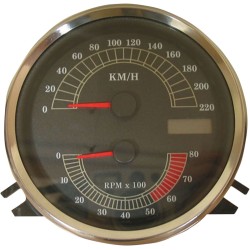 Tachometru-vitezometru electronic km/h DRAG SPECIALTIES T21-6986A Tachometru-vitezometru electronic km/h DRAG SPECIALTIES T21-6986A