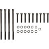 Set de șuruburi pentru capacul principal cu cap negru cromat KNURLED DRAG SPECIALTIES MK673BK