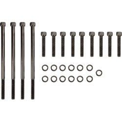 Set de șuruburi pentru capacul principal cu cap negru cromat KNURLED DRAG SPECIALTIES MK673BK Set de șuruburi pentru capacul principal cu cap negru cromat KNURLED DRAG SPECIALTIES MK673BK