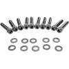 Set de șuruburi pentru capacul arborelui cu came cu cap cromat negru cu striații DRAG SPECIALTIES MK373BK