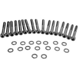 Set de șuruburi pentru capacul principal cu cap cromat negru KNURLED DRAG SPECIALTIES MK685BK Set de șuruburi pentru capacul principal cu cap cromat negru KNURLED DRAG SPECIALTIES MK685BK