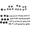 Set capace pentru șuruburi standard negre DRAG SPECIALTIES 352016