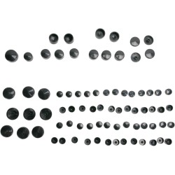Set capace pentru șuruburi standard negre DRAG SPECIALTIES 352016
