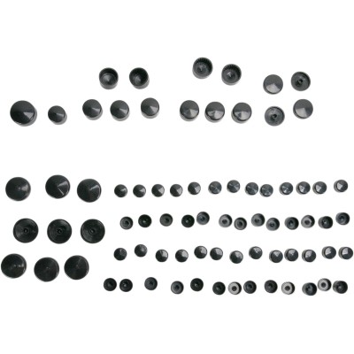 Set capace pentru șuruburi standard negre DRAG SPECIALTIES 352016