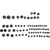Set capace șuruburi standard negre DRAG SPECIALTIES 352018