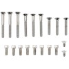Set de șuruburi cromate cu striații pentru capac lateral DRAG SPECIALTIES MK696