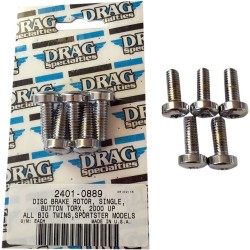 Set șuruburi pentru disc față pe butuc crom DRAG SPECIALTIES MK771 Set șuruburi pentru disc față pe butuc crom DRAG SPECIALTIES MK771