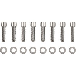 Set șuruburi M8 pentru carcasă rulment transmisie cu cap neted hexagonal crom DRAG SPECIALTIES MK783S Set șuruburi M8 pentru carcasă rulment transmisie cu cap neted hexagonal crom DRAG SPECIALTIES MK783S