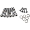 Set șuruburi M8 pentru controlul ghidonului cu cap neted hexagonal crom DRAG SPECIALTIES MK784S thumb