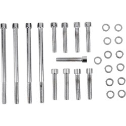 Set șuruburi M8 outer primary smooth socket head chrome DRAG SPECIALTIES MK787S Set șuruburi M8 outer primary smooth socket head chrome DRAG SPECIALTIES MK787S