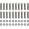 Set șuruburi M8 pentru cutie oscilantă cu cap neted negru DRAG SPECIALTIES MK777SBK