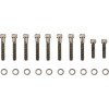 Set șuruburi M8 capac lateral transmisie cu cap hexagonal striat negru DRAG SPECIALTIES MK782BK