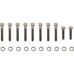 Set șuruburi M8 capac lateral transmisie cu cap hexagonal striat negru DRAG SPECIALTIES MK782BK Set șuruburi M8 capac lateral transmisie cu cap hexagonal striat negru DRAG SPECIALTIES MK782BK