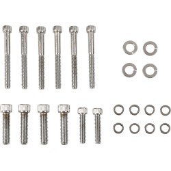 Set cromat de șuruburi pentru capacul de transmisie cu cap canelat DRAG SPECIALTIES MK344 Set cromat de șuruburi pentru capacul de transmisie cu cap canelat DRAG SPECIALTIES MK344
