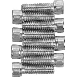 Set de șuruburi cu cap cromat pentru bază de ridicare cu striații DRAG SPECIALTIES MK230 Set de șuruburi cu cap cromat pentru bază de ridicare cu striații DRAG SPECIALTIES MK230