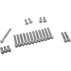 Set de șuruburi cromate cu cap neted pentru capac primar/cameră DRAG SPECIALTIES MK136S Set de șuruburi cromate cu cap neted pentru capac primar/cameră DRAG SPECIALTIES MK136S