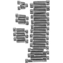 Set de șuruburi cromate cu cap tip socket pentru capac principal/cameră cu striații DRAG SPECIALTIES MK142