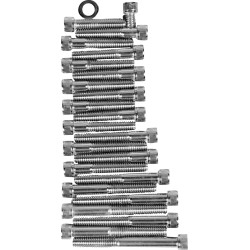 Set de șuruburi cromate pentru capacul pinionului cu cap striat DRAG SPECIALTIES MK144