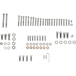 Set de șuruburi cromate cu striații pentru motor DRAG SPECIALTIES MK105 Set de șuruburi cromate cu striații pentru motor DRAG SPECIALTIES MK105