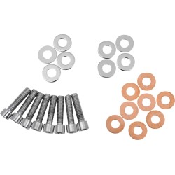 Set de șuruburi cromate pentru montarea capacului supapelor cu șaibă netedă DRAG SPECIALTIES MK123S Set de șuruburi cromate pentru montarea capacului supapelor cu șaibă netedă DRAG SPECIALTIES MK123S