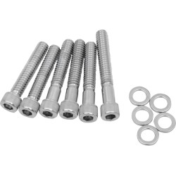Set de șuruburi cromate pentru capacul axului cu came cu striații DRAG SPECIALTIES MK212 Set de șuruburi cromate pentru capacul axului cu came cu striații DRAG SPECIALTIES MK212