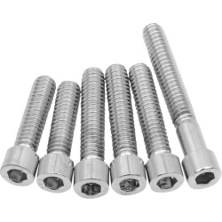 Set de șuruburi cromate pentru capacul axului cu came smooth DRAG SPECIALTIES MK239S Set de șuruburi cromate pentru capacul axului cu came smooth DRAG SPECIALTIES MK239S
