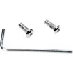 Set de șuruburi pentru capacul punctului cu cap cromat DRAG SPECIALTIES MK128 thumb