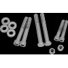 Set de șuruburi cromate pentru montarea motorului cu cap striat DRAG SPECIALTIES MK267