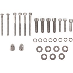 Set de șuruburi cromate pentru capacul transmisiei cu cap neted DRAG SPECIALTIES MK268S Set de șuruburi cromate pentru capacul transmisiei cu cap neted DRAG SPECIALTIES MK268S