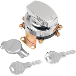 Cheie de contact cromată cu 6 terminale pentru FATBOB DRAG SPECIALTIES 272098-BC118