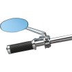 Oglindă NESS STEALTH II ovală cu tijă de 6 Oglindă NESS STEALTH II ovală cu tijă de 6