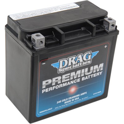 Baterie premium (GYZ) 12V plumb-acid înlocuitor 150 mm x 87 mm x 145 mm negru DRAG SPECIALTIES DRSM7216HL