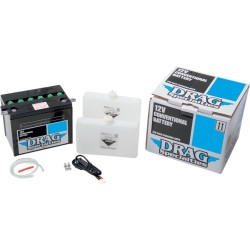 Set baterie acumulator convențional 12V acid plumb înlocuire 206 mm x 133 mm x 165 mm negru DRAG SPECIALTIES DHD4-12FP-EU