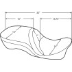 Șa large touring cu cusături duble diamant, care acceptă spătare montate pe cadru DRAG SPECIALTIES 0801-1109 Șa large touring cu cusături duble diamant, care acceptă spătare montate pe cadru DRAG SPECIALTIES 0801-1109 thumb