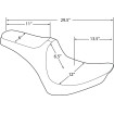 Șa PRED III netedă moale DRAG SPECIALTIES 0802-1358 thumb