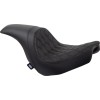 Șa Predator - dublu romboidală cu cusătură neagră - vinil - FL DRAG SPECIALTIES 0802-1517