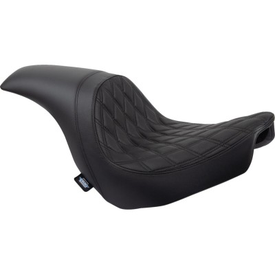 Șa Predator - dublu romboidală cu cusătură neagră - vinil - FL DRAG SPECIALTIES 0802-1517