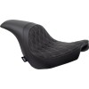 Șa Predator - cusături argintii romboidale duble - vinil - FL DRAG SPECIALTIES 0802-1518