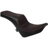Șa freedom - vinil - cusătură dublă romboidală roșie DRAG SPECIALTIES 4719D