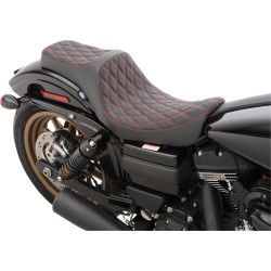 Șa PREDATOR III double diamond negru/roșu DRAG SPECIALTIES 0803-0604